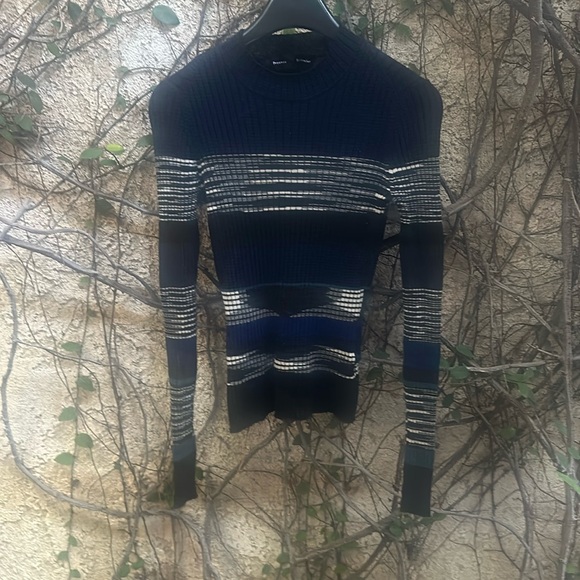 Proenza Schouler Striped and Marled Rib Knit Sweater - Picture 3 of 9